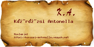 Körözsi Antonella névjegykártya